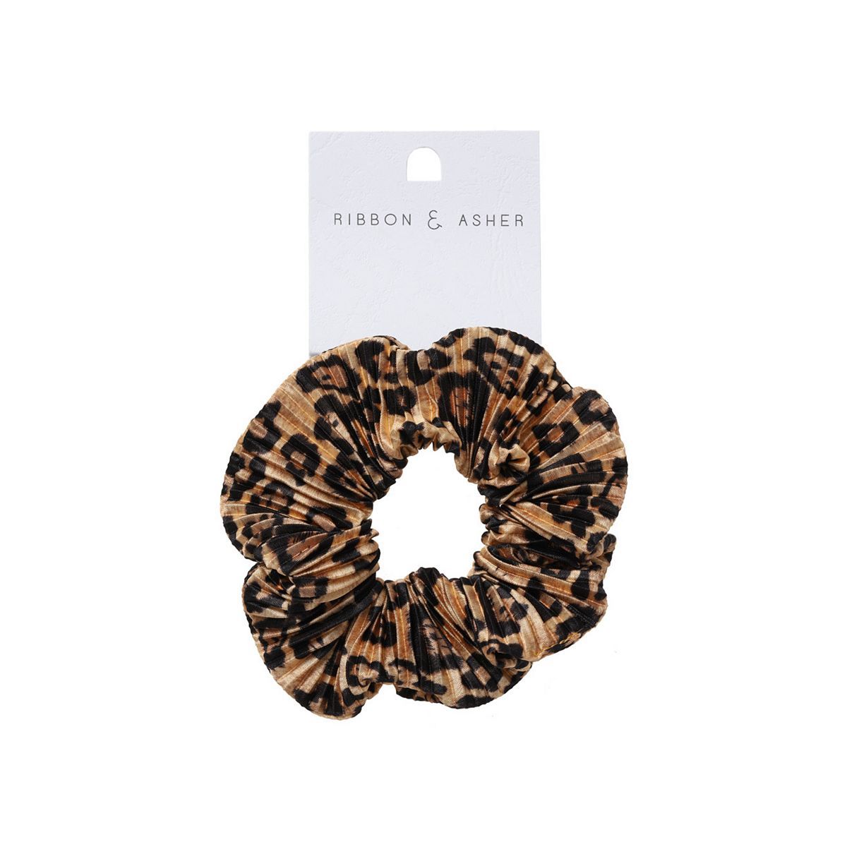 Ribbon &amp;amp; Asher Pleated Scrunchie Animal