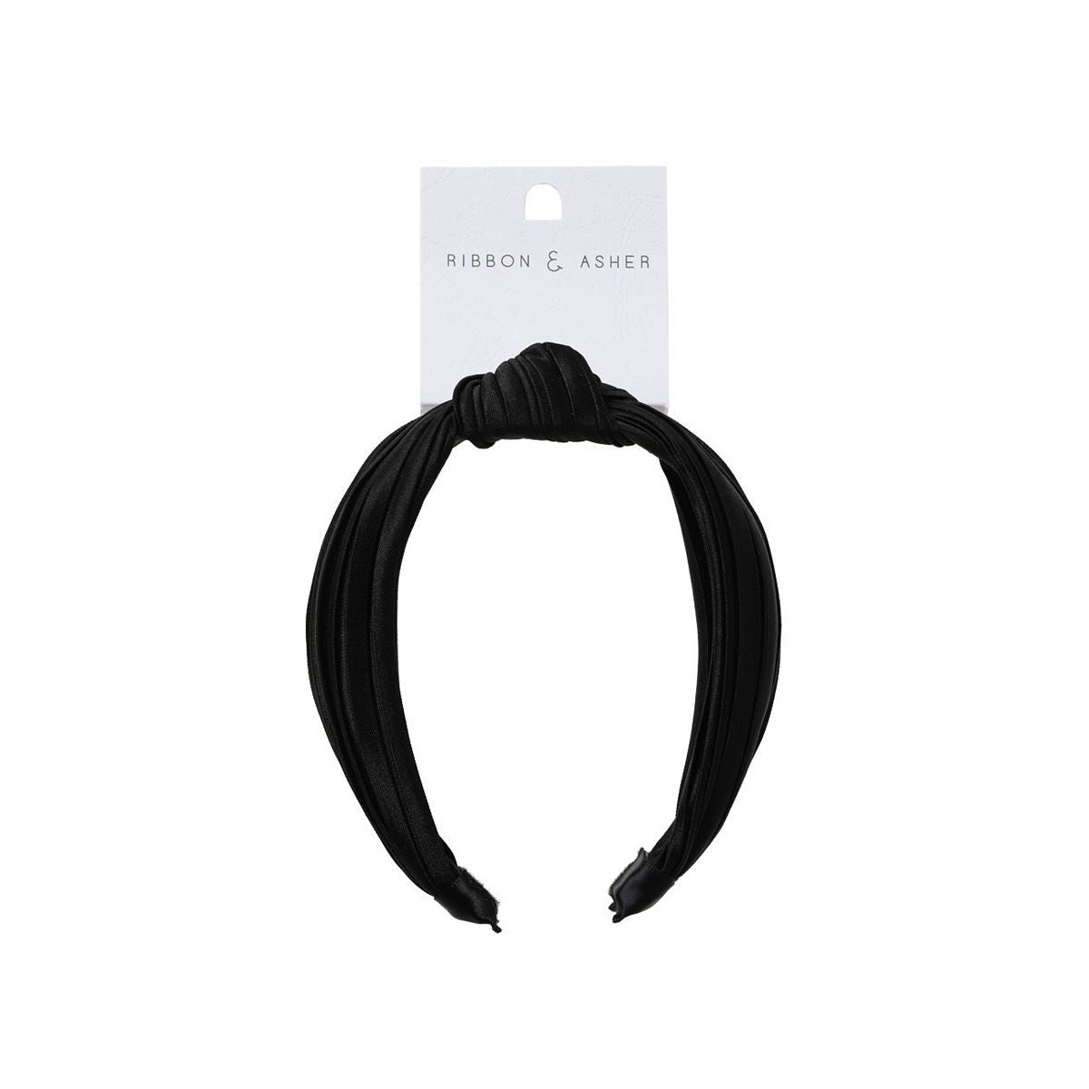 Ribbon &amp;amp; Asher Plisse Black Headband