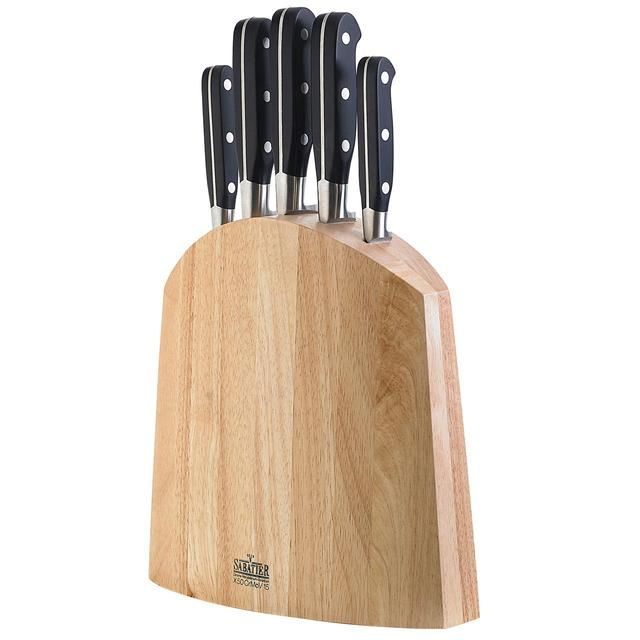 Richardson Sheffield V Sabatier Natural Wood Knife Block   5 per pack