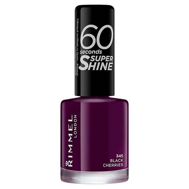 Rimmel 60 Seconds Shine Black Cherries Nail Polish 8ml