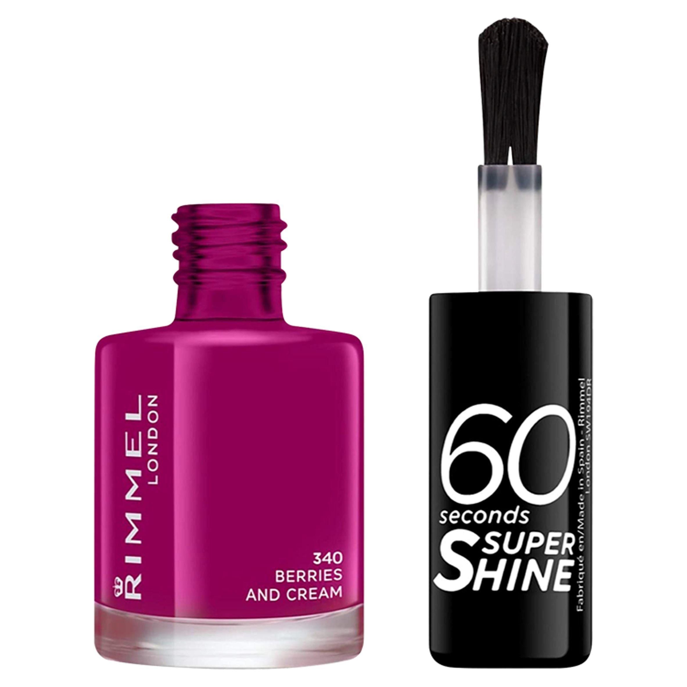 Rimmel London 60 Seconds Super Shine 340 Berries &amp;amp; Cream 8ml