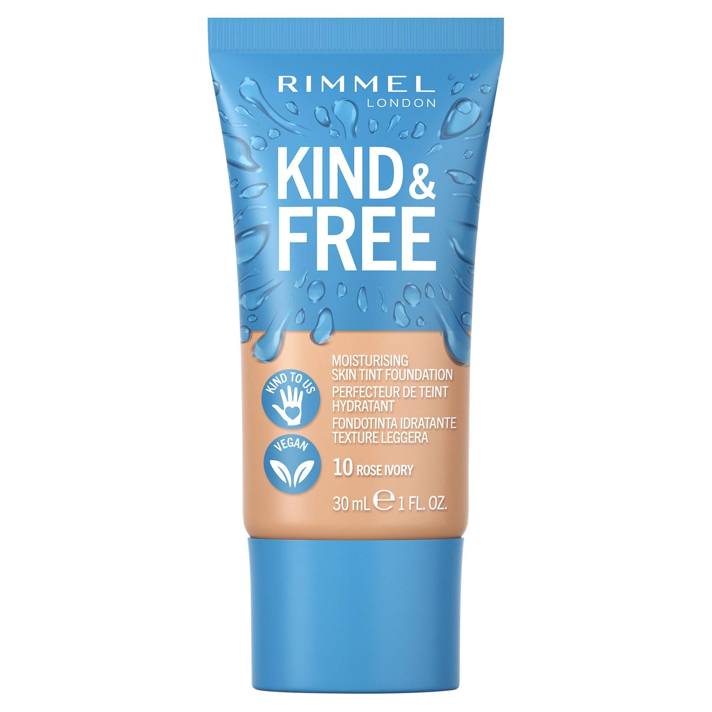 Rimmel London Kind &amp;amp; Free Moisturising Skin Tint Foundation Rose Ivory 30ml