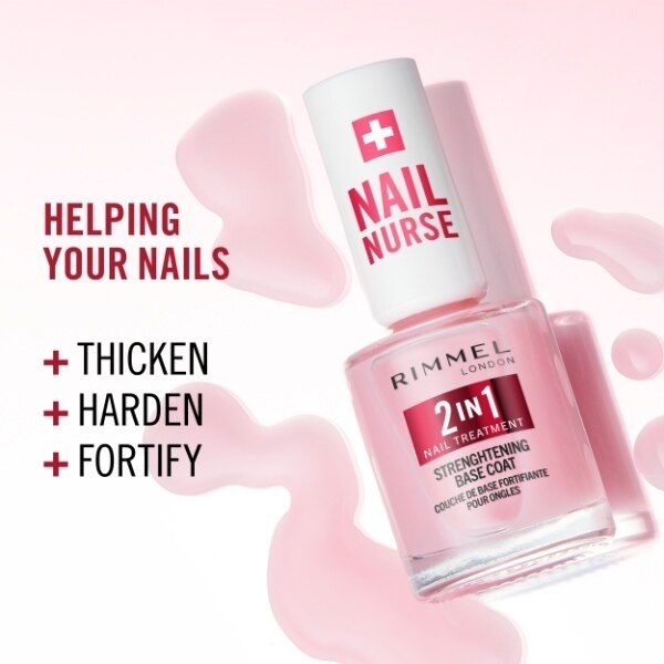 Rimmel Nail Nurse 2In1 Base Coat &amp;amp; Strengthener 12Ml