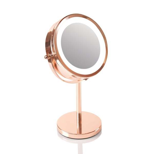 Rio Rose Gold Double Sided Cosmetic LED Mirror