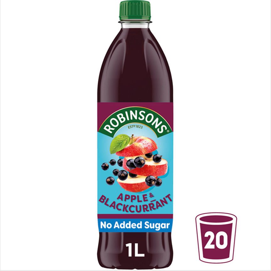 Robinsons Apple &amp;amp; Blackcurrant Squash No Added Sugar