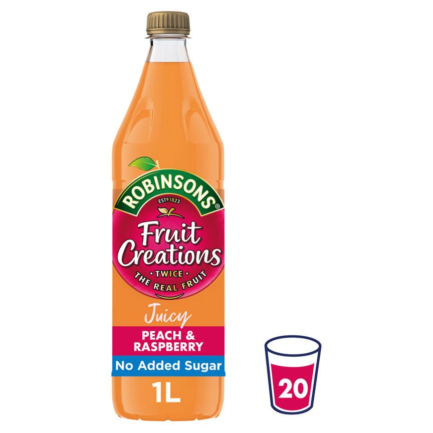 Robinsons Fruit Creations Peach &amp;amp; Raspberry No Added Sugar Squash