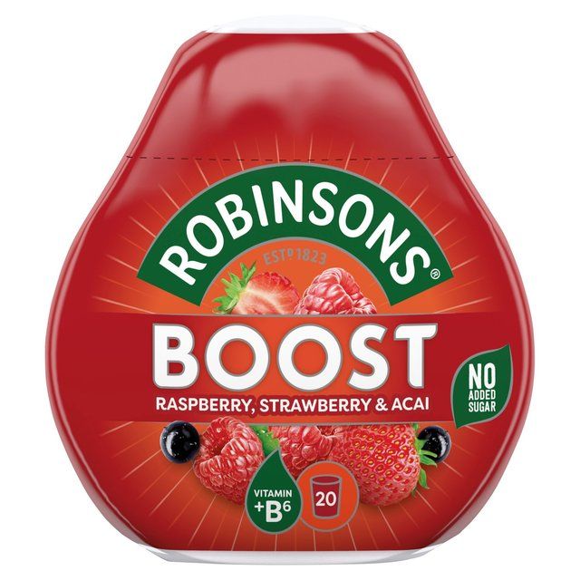 Robinsons Mini Boost Raspberry Strawberry &amp;amp; Acai No Added Sugar Squash   66ml