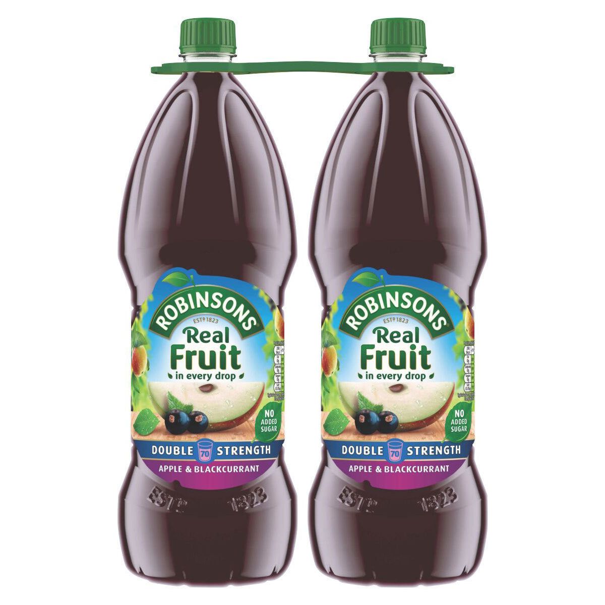 Robinsons Real Fruit Double Strength Apple &amp;amp; Blackcurrant Squash, 2 x 1.75L