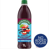 Robinsons Single Strength Apple &amp;amp; Blackcurrant No Added Sugar Squash   1L