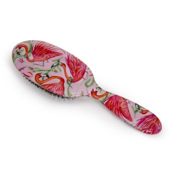Rock &amp;amp; Ruddle Flamingos Large Synthetic Bristle Hairbrush