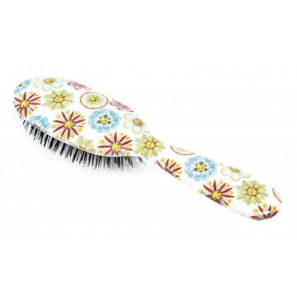 Rock &amp;amp; Ruddle Flower Face Small Synthetic Bristle Hairbrush