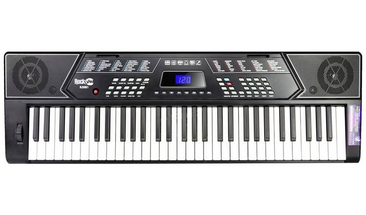 RockJam 61 Key Keyboard Piano with Stand, Stool &amp;amp; Headphones