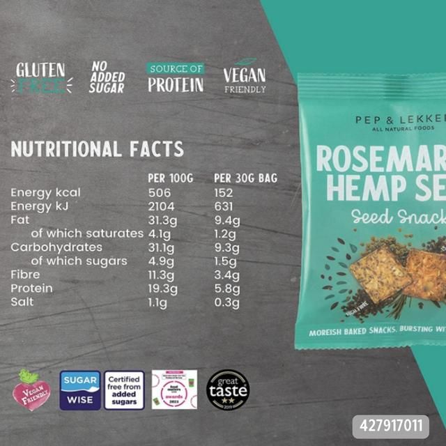 Rosemary Baked Seed Prebiotic Snack Bites   30g