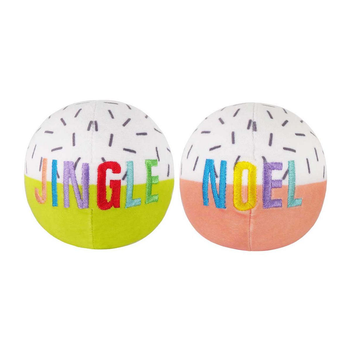 Rosewood Festive Plush Ball Duo Dog Toys