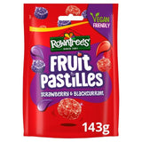 Rowntree's Fruit Pastilles Strawberry &amp;amp; Blackcurrant Sweets Sharing Bag   143g