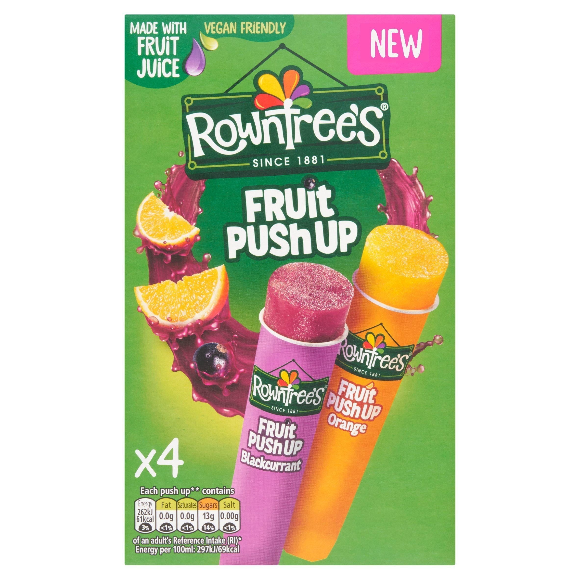 Rowntree's Fruit Push Up Blackcurrant &amp;amp; Orange 4x90ml