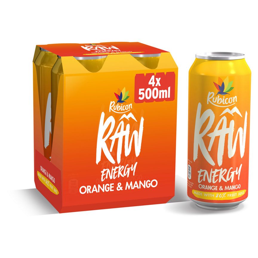 Rubicon RAW Energy Drink Orange &amp;amp; Mango