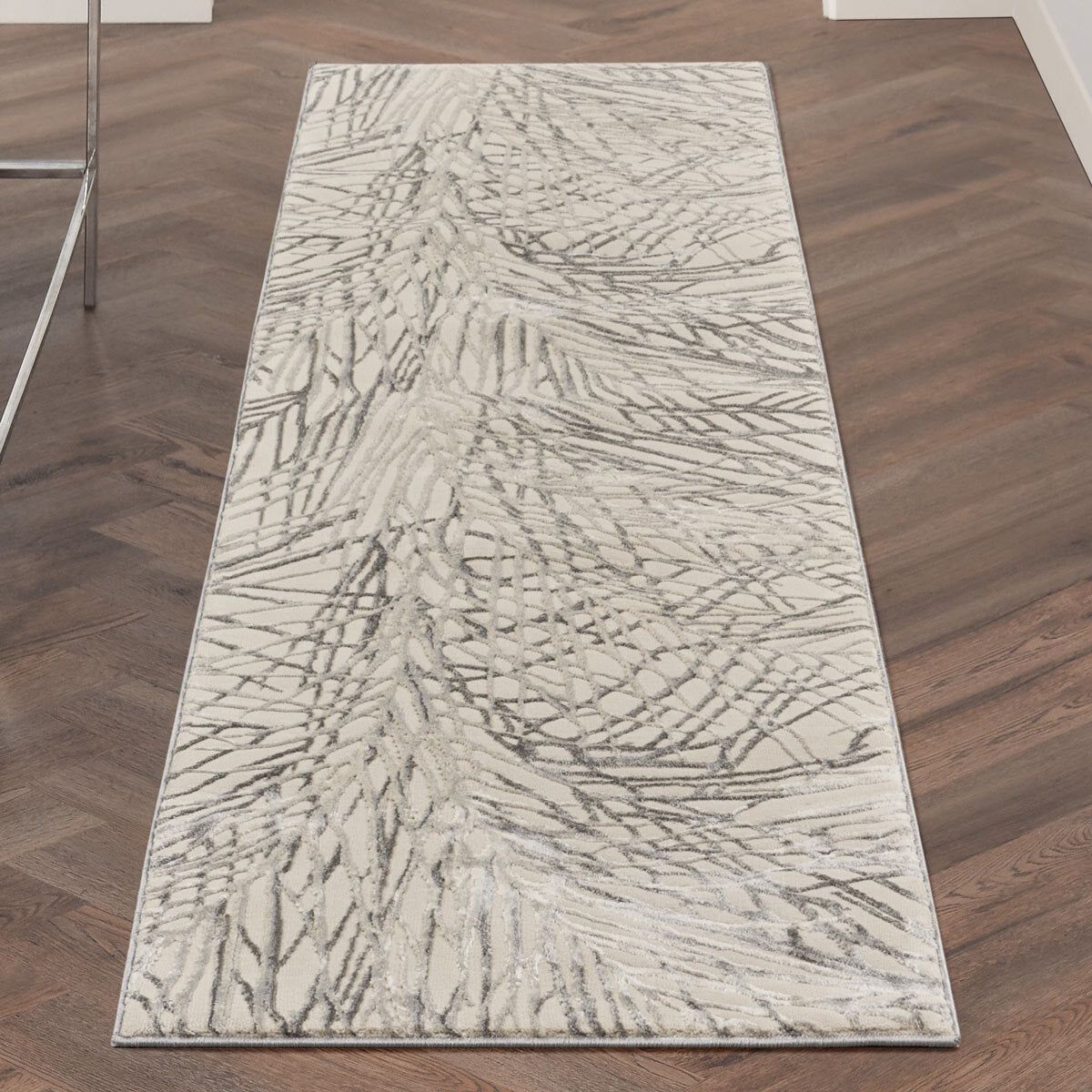 Rustic Textures Ivory &amp;amp; Grey Runner, 66 x 236 cm