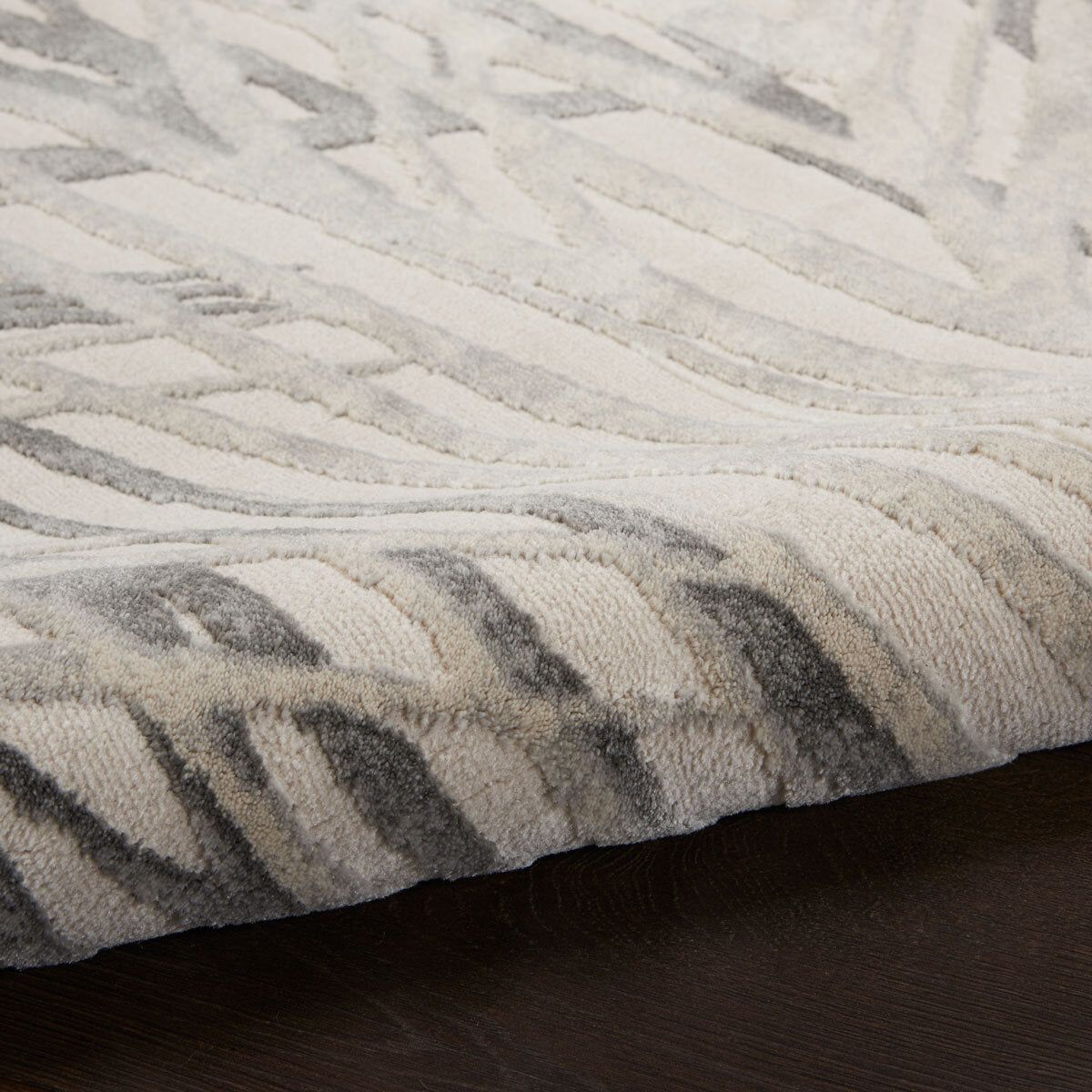 Rustic Textures Ivory &amp;amp; Grey Runner, 66 x 236 cm