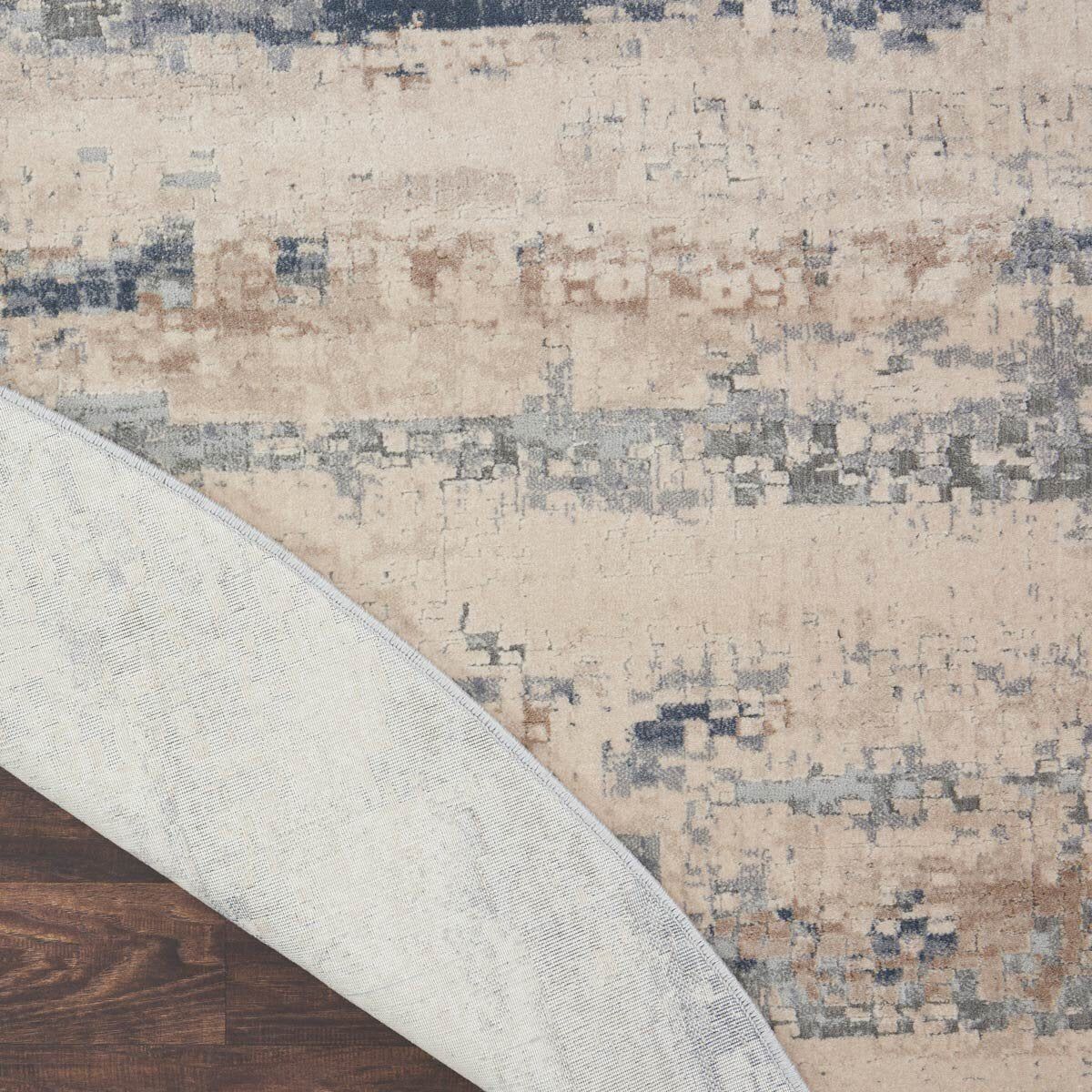 Rustic Textures Rustic Beige &amp;amp; Grey Circle Rug, 160cm