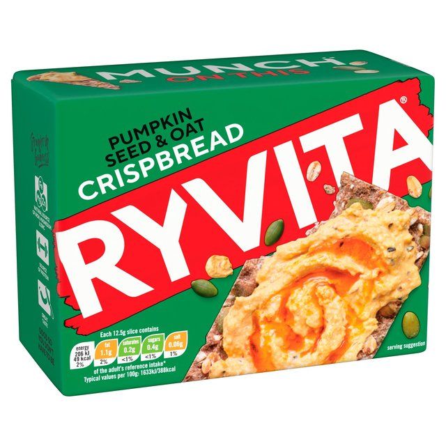 Ryvita Crispbread Pumpkin Seed &amp;amp; Oat Crackers   200g