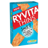Ryvita Snack It Thins Sea Salt and Cider Vinegar Flatbread Snacks   125g
