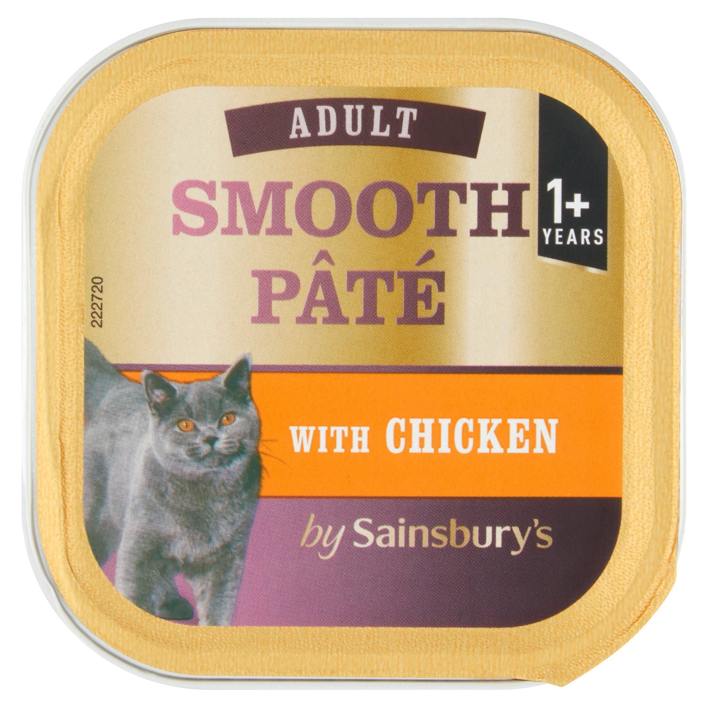 Sainsbury's 1+ Adult Cat Food Smooth P&amp;acirc;t&amp;eacute; with Chicken 100g