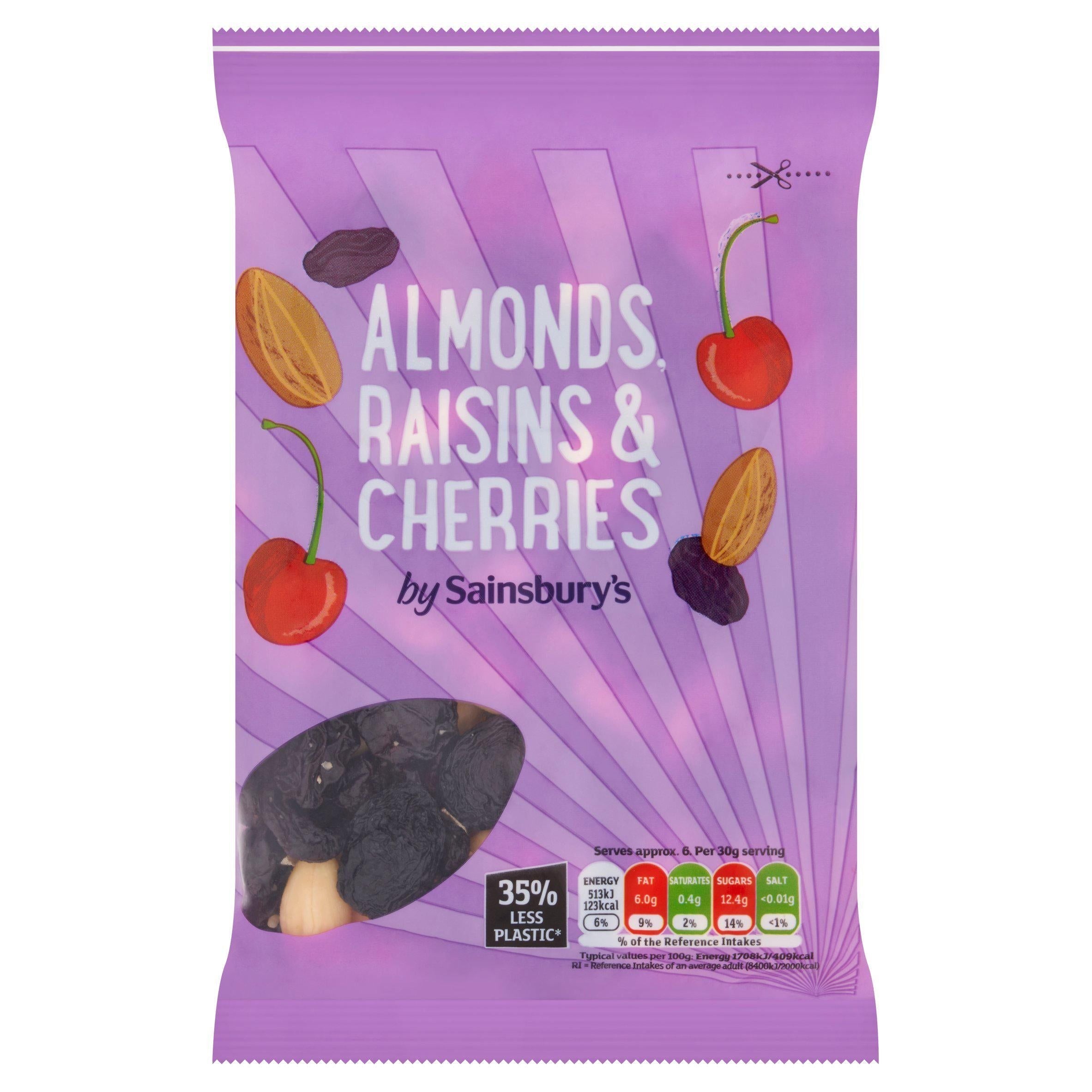 Sainsbury's Almonds, Raisins &amp;amp; Cherries 200g