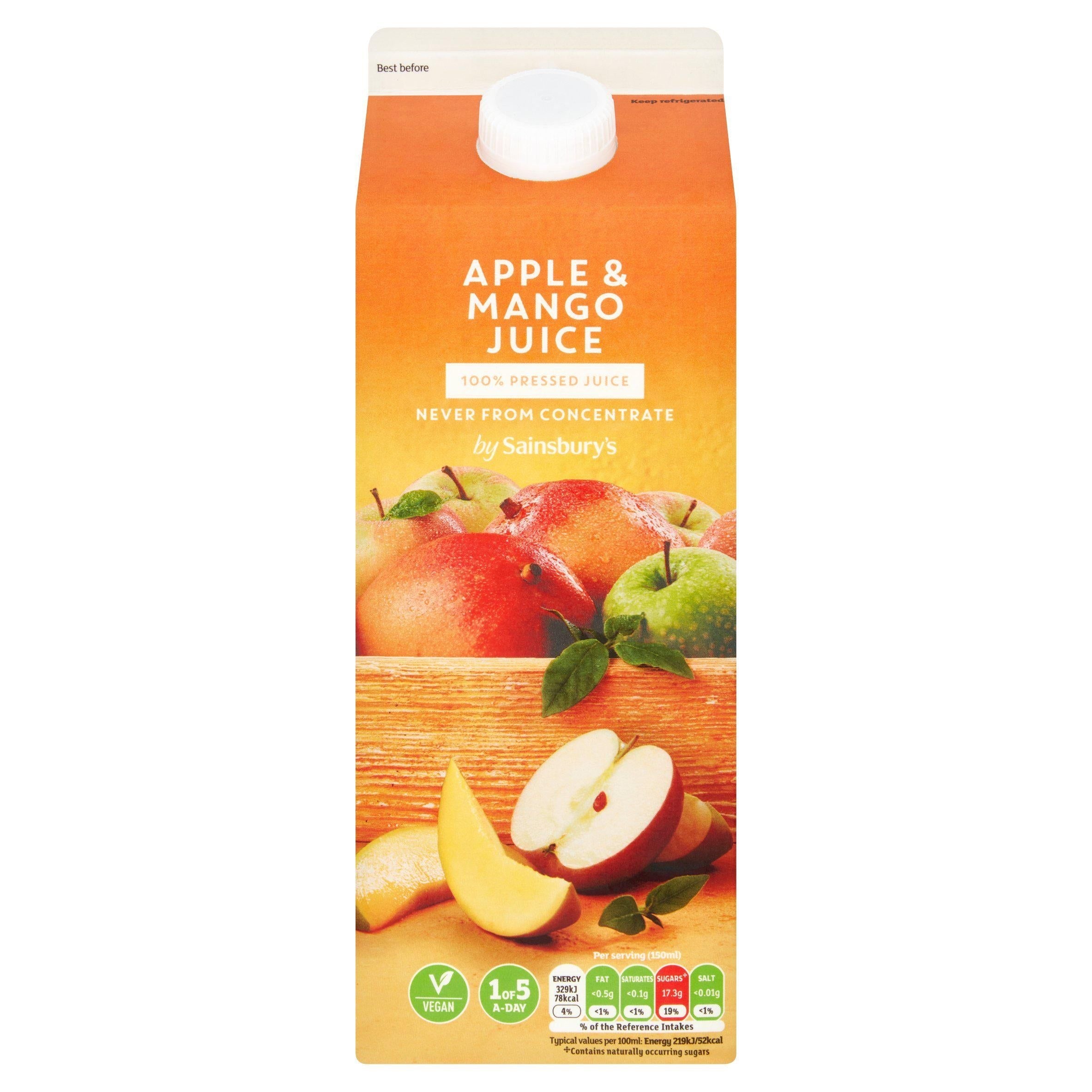 Sainsbury's Apple &amp;amp; Mango Juice, Not From Concentrate 1.75L