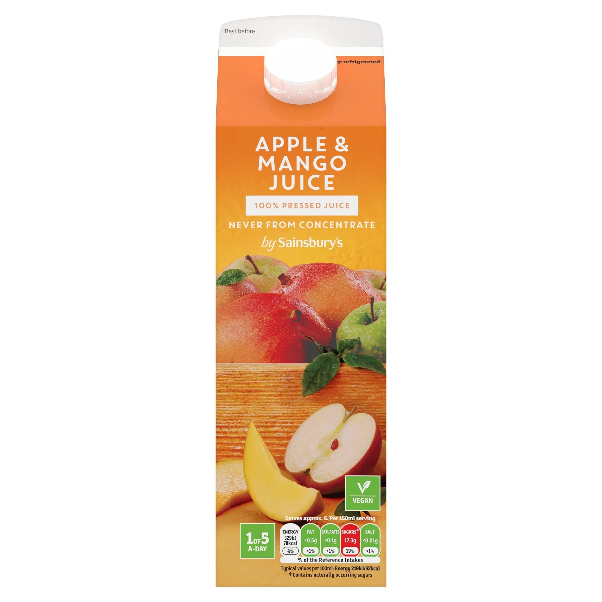 Sainsbury's Apple &amp;amp; Mango Juice, Not From Concentrate 1L