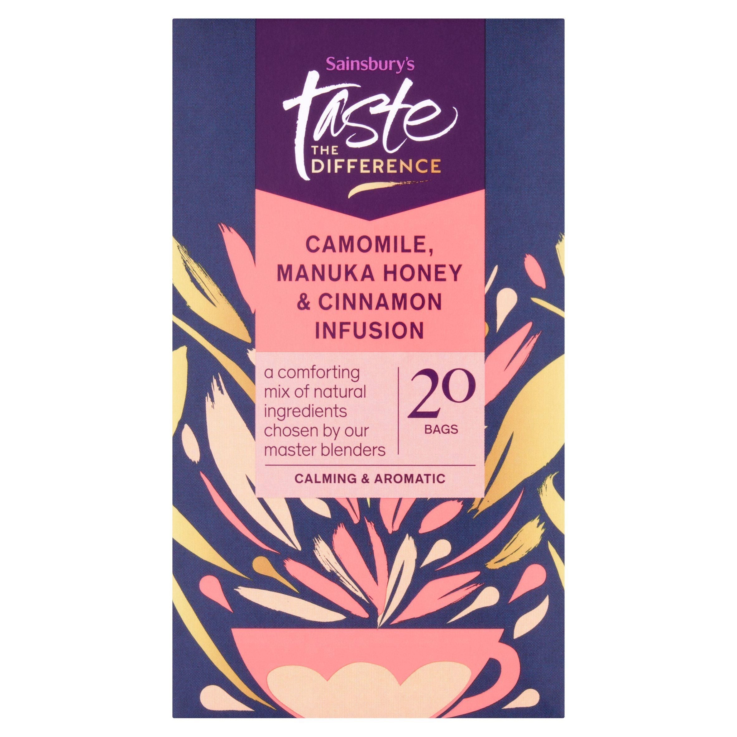 Sainsbury's Camomile, Manuka Honey &amp;amp; Cinnamon Infusion Bags, Taste the Difference x20 30g