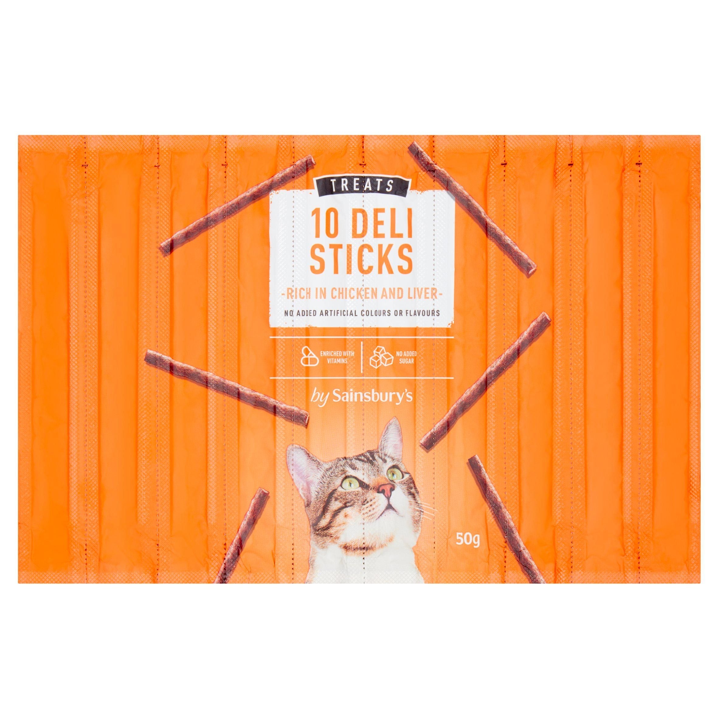 Sainsbury's Cat Treat Deli Cat Sticks Chicken &amp;amp; Liver x10