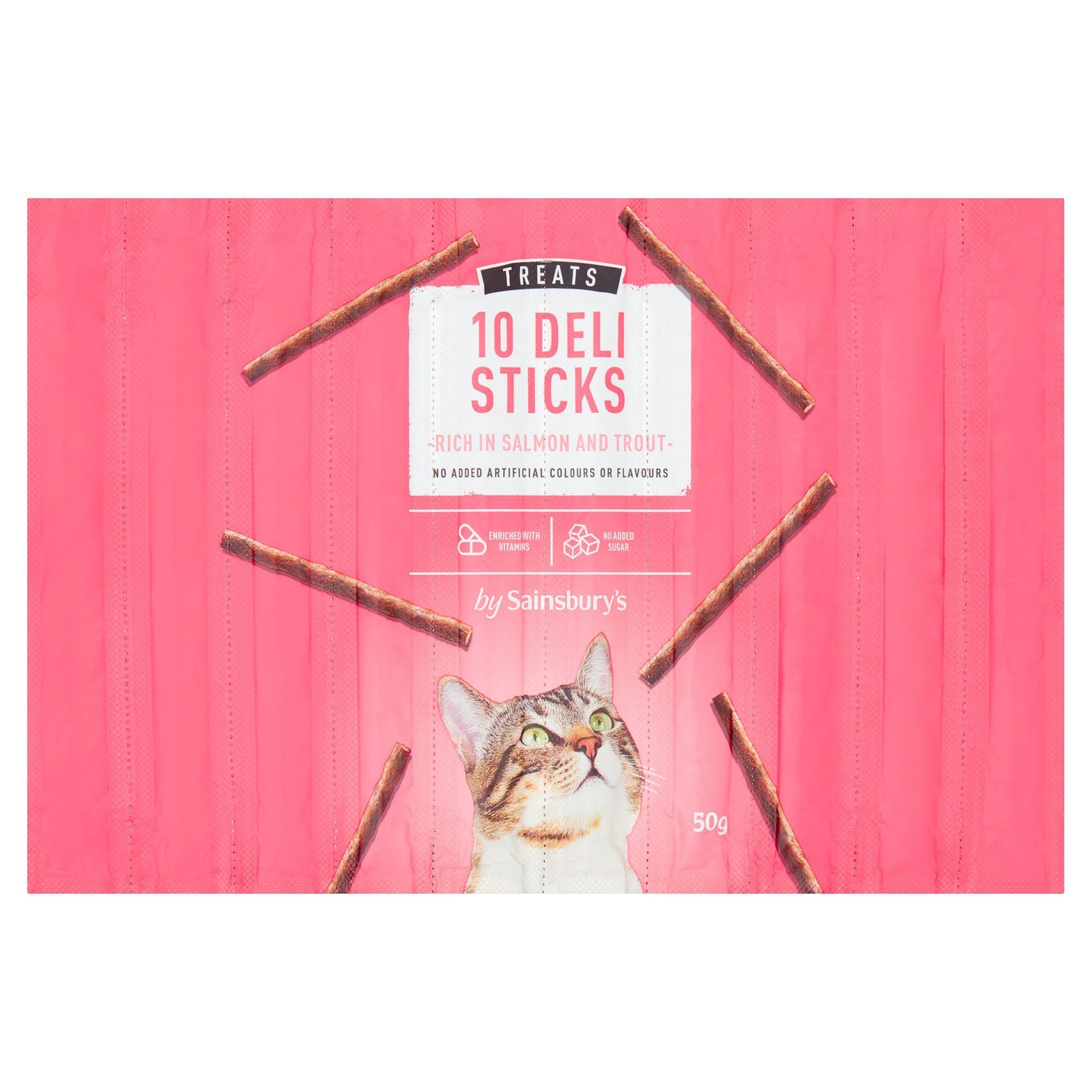 Sainsbury's Cat Treat Deli Cat Sticks Salmon &amp;amp; Trout x10