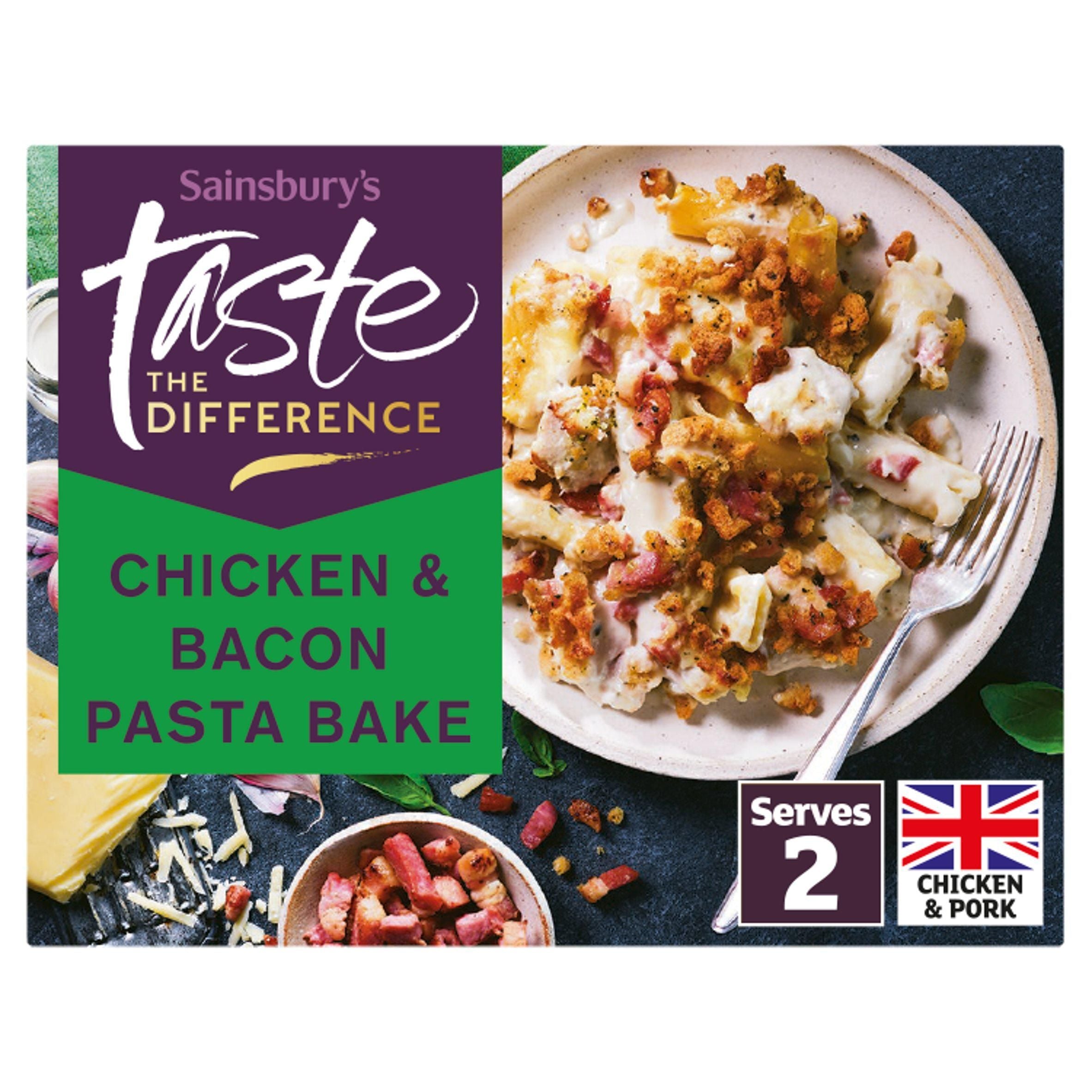 Sainsbury's Chicken &amp;amp; Bacon Pasta Bake Ready Meal For 2, Taste The Difference 750g