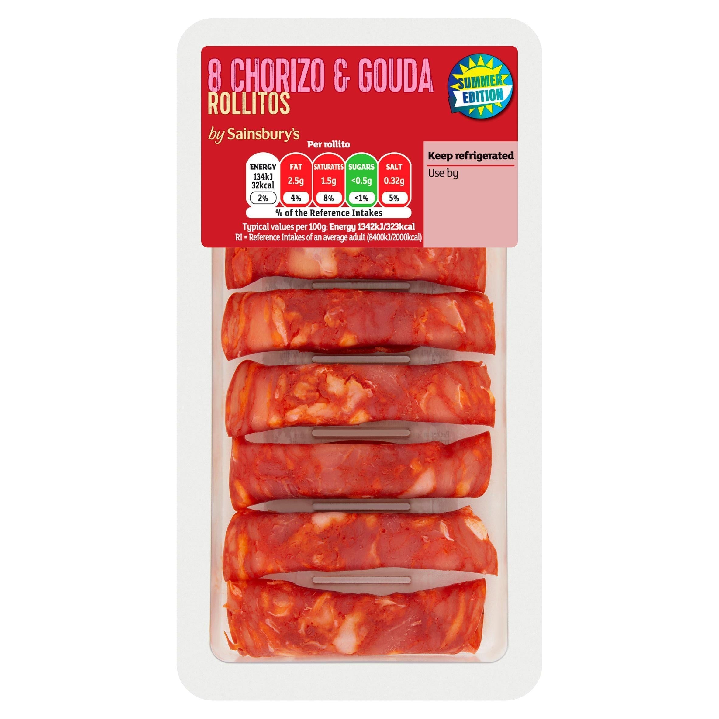 Sainsbury's Chorizo &amp;amp; Gouda Rollitos x8 80g
