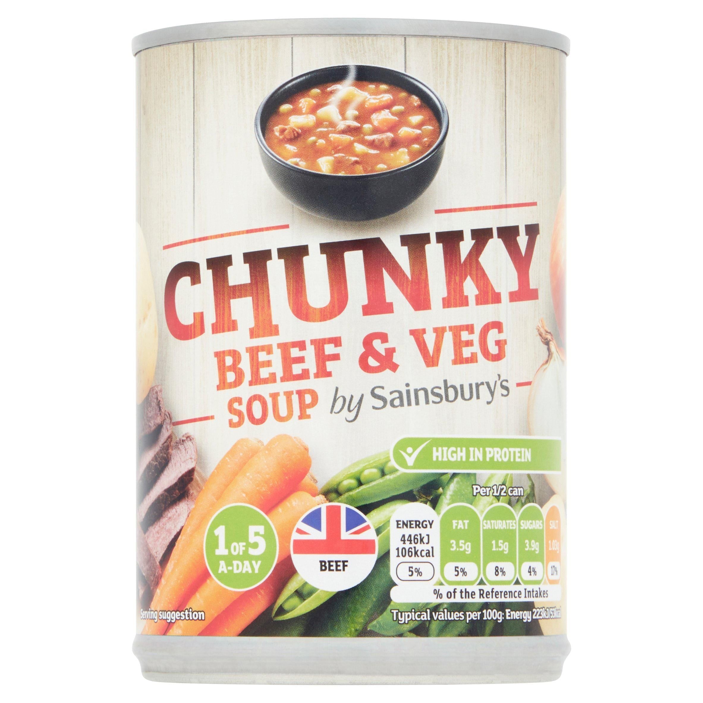 Sainsbury's Chunky Beef &amp;amp; Vegetable Soup 400g