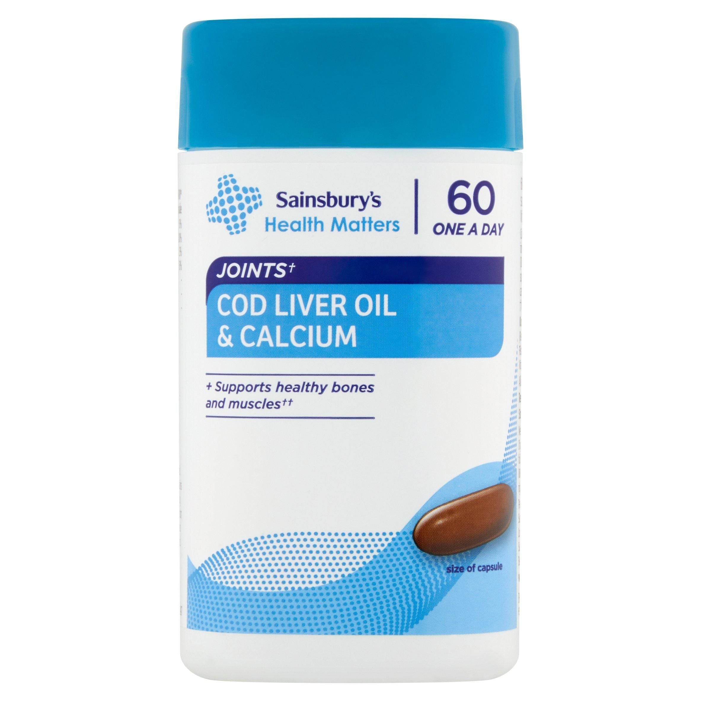Sainsbury's Cod Liver Oil &amp;amp; Calcium x60