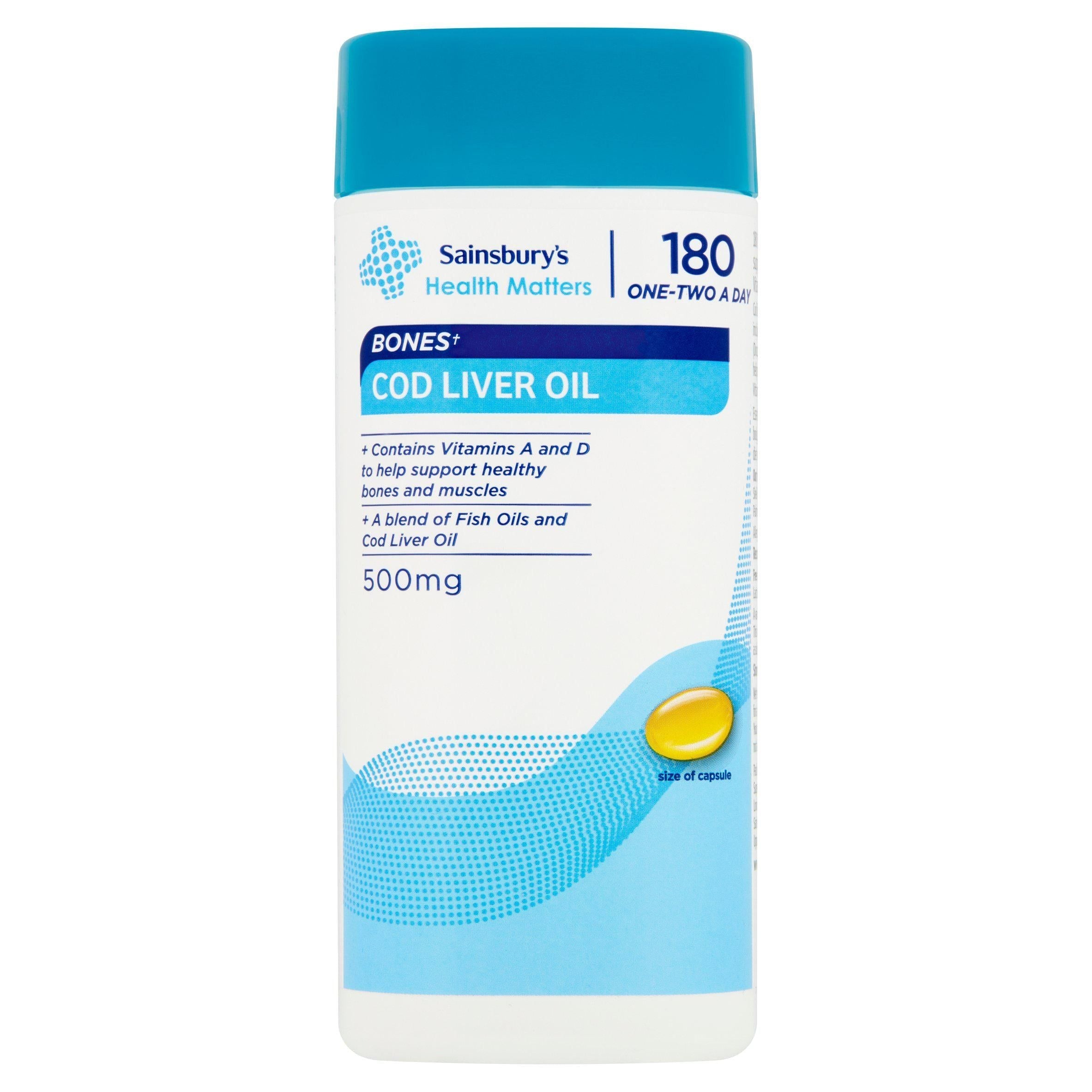 Sainsbury's Cod Liver Oil with Vitamins A &amp;amp; D x180