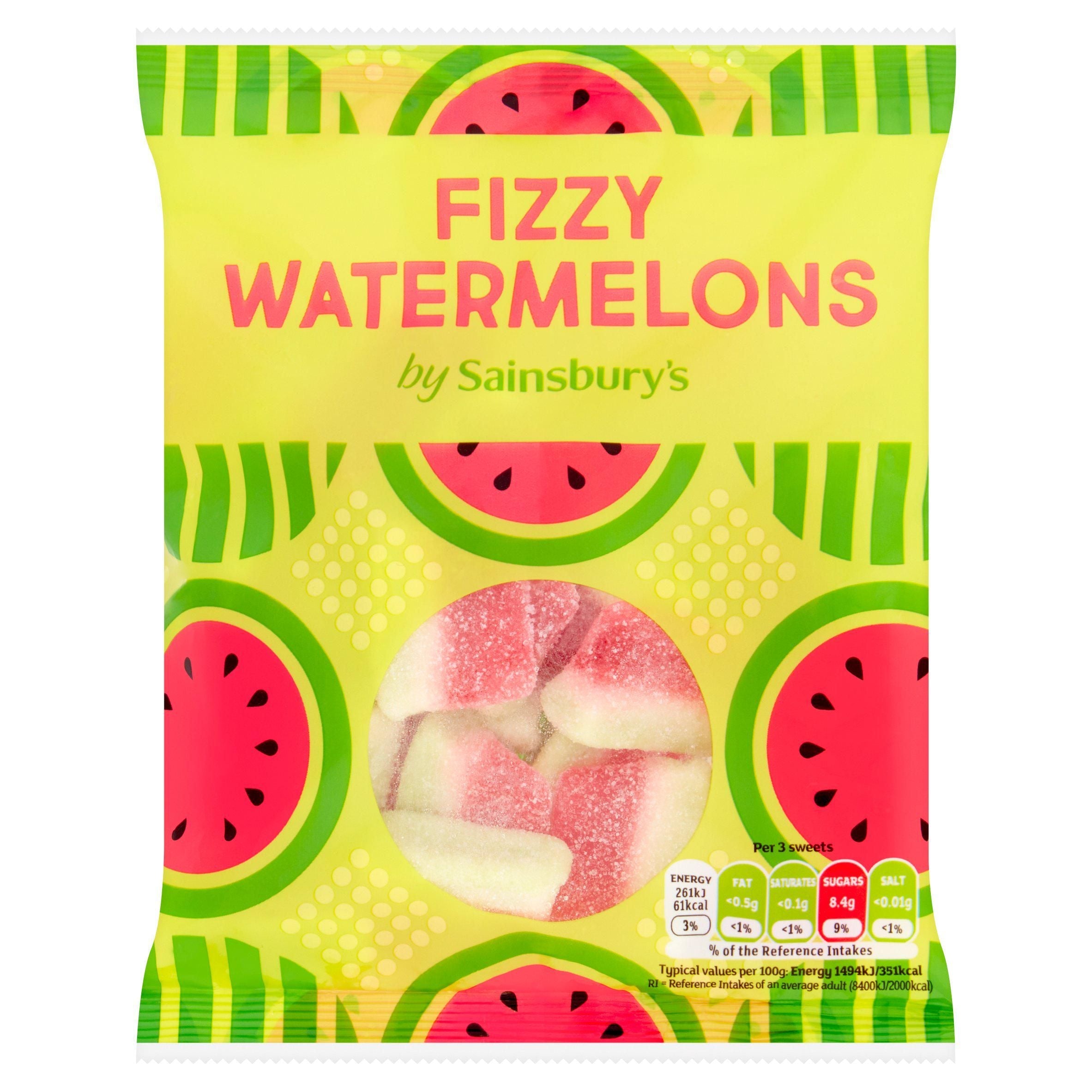 Sainsbury's Fizzy Watermelons 160g