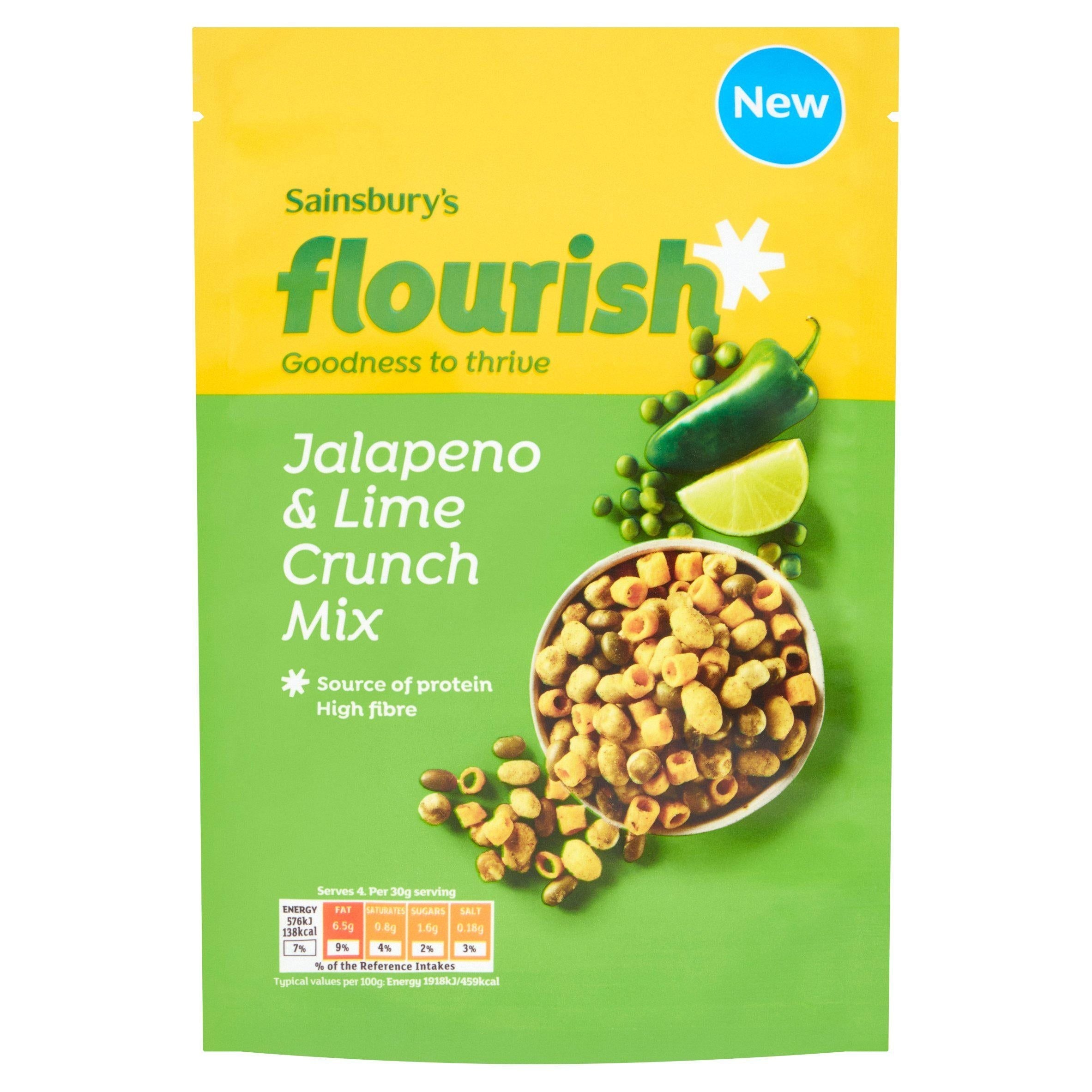 Sainsbury's Flourish Jalapeno &amp;amp; Lime Crunch Mix 120g