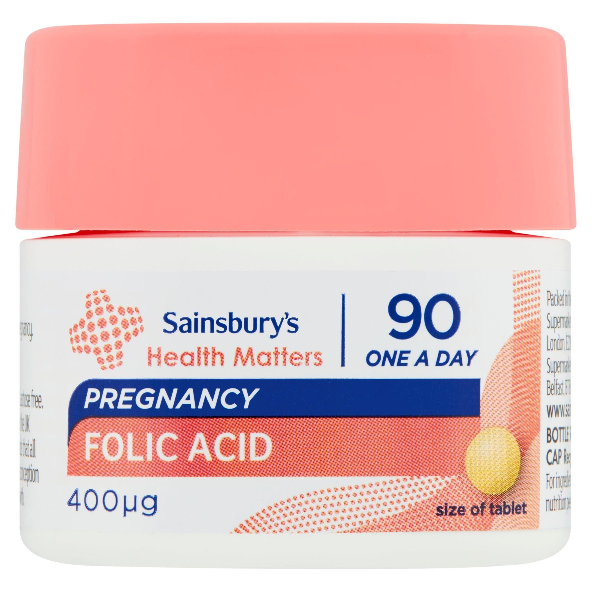 Sainsbury's Folic Acid x90 400ug