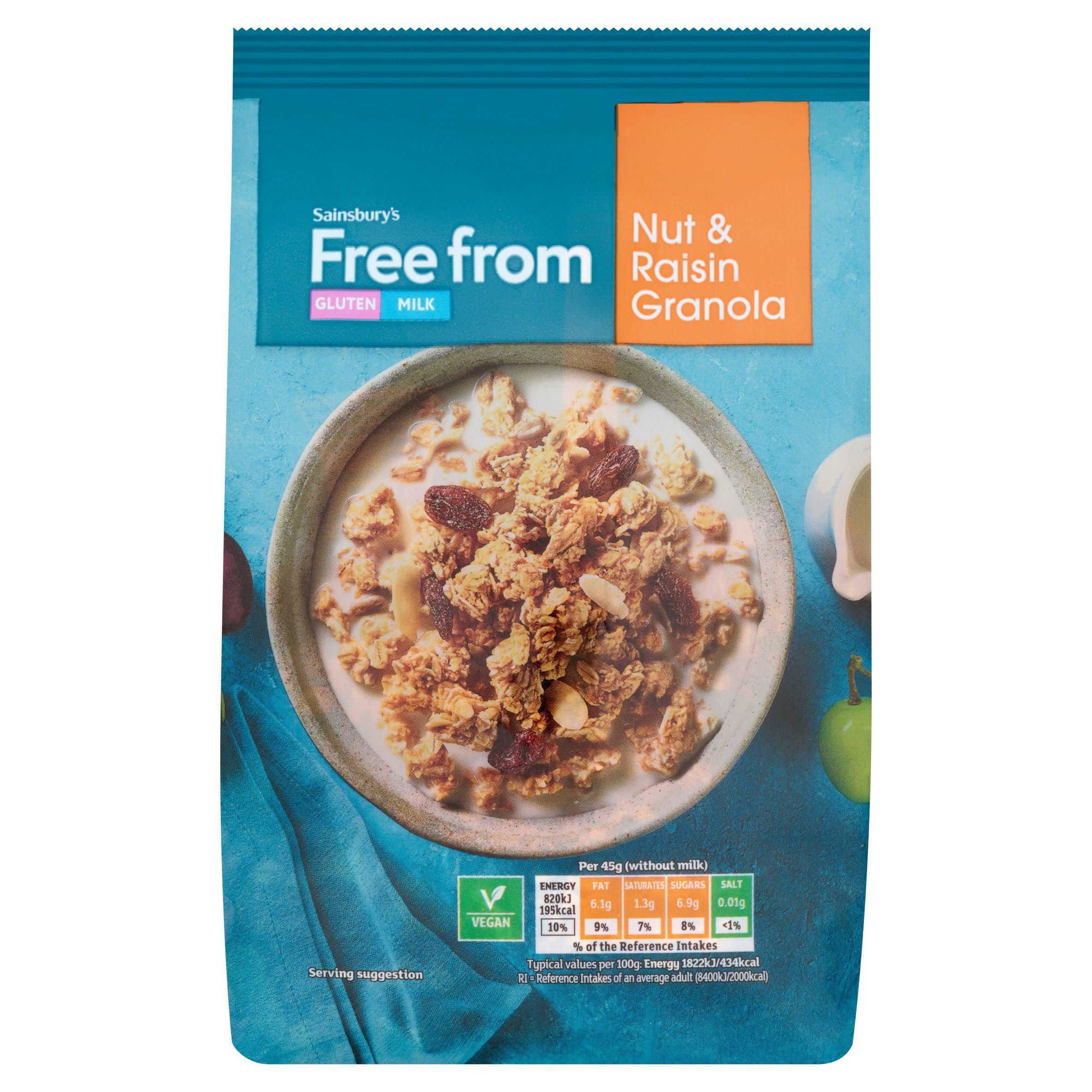 Sainsbury's Free From Nut &amp;amp; Raisin Granola 350g