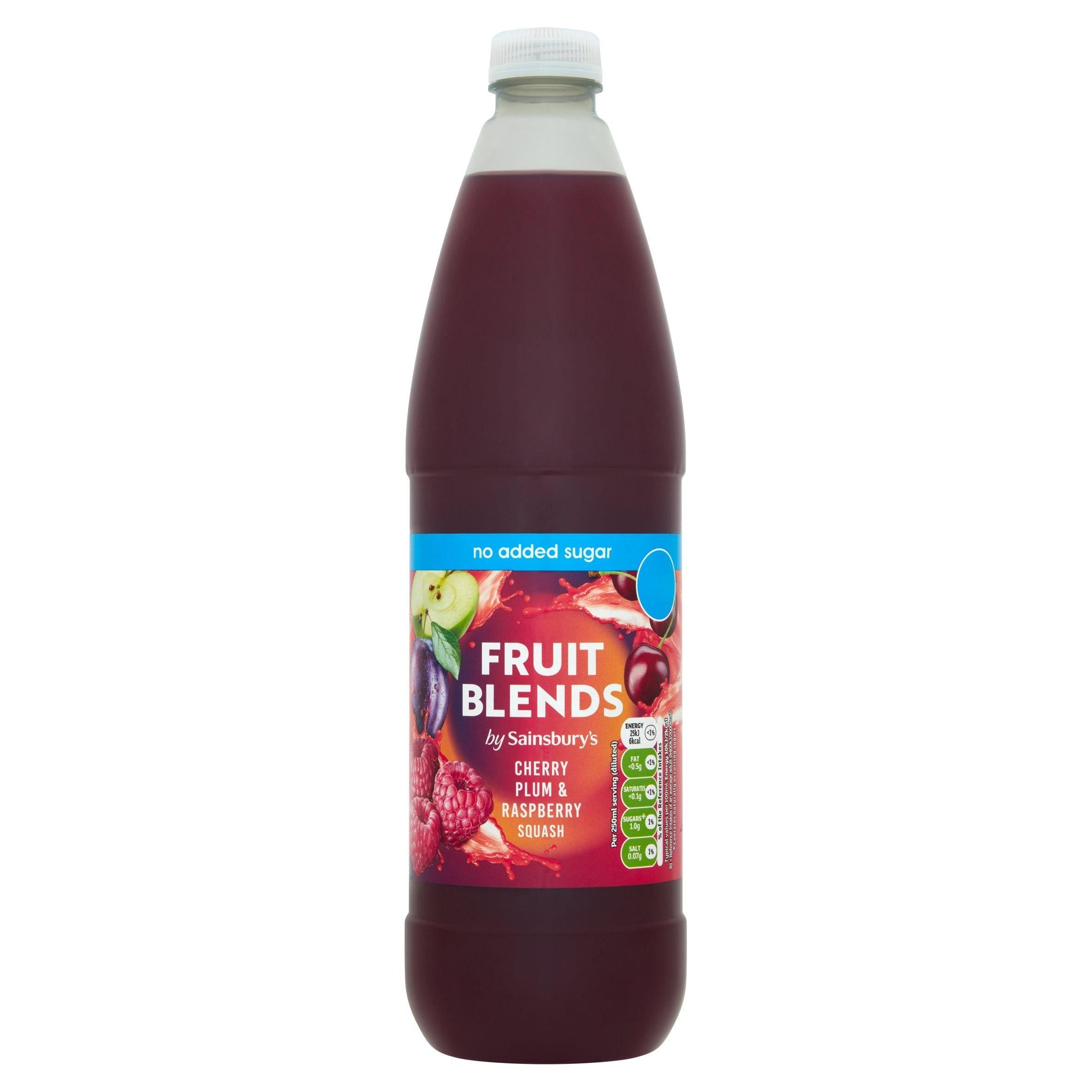 Sainsbury's Fruit Blends Cherry Plum &amp;amp; Rasbperry Squash 1L
