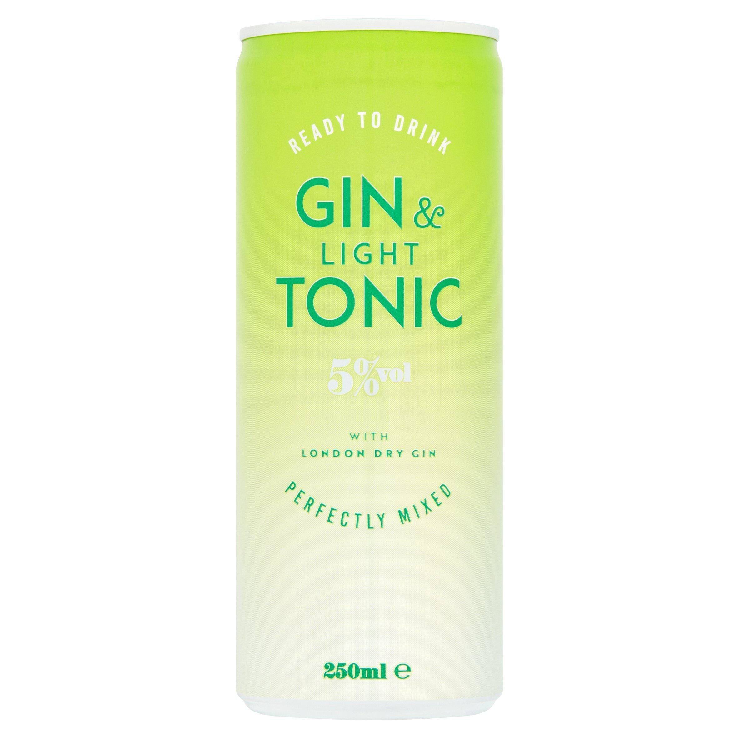 Sainsbury's Gin &amp;amp; Diet Tonic 250ml