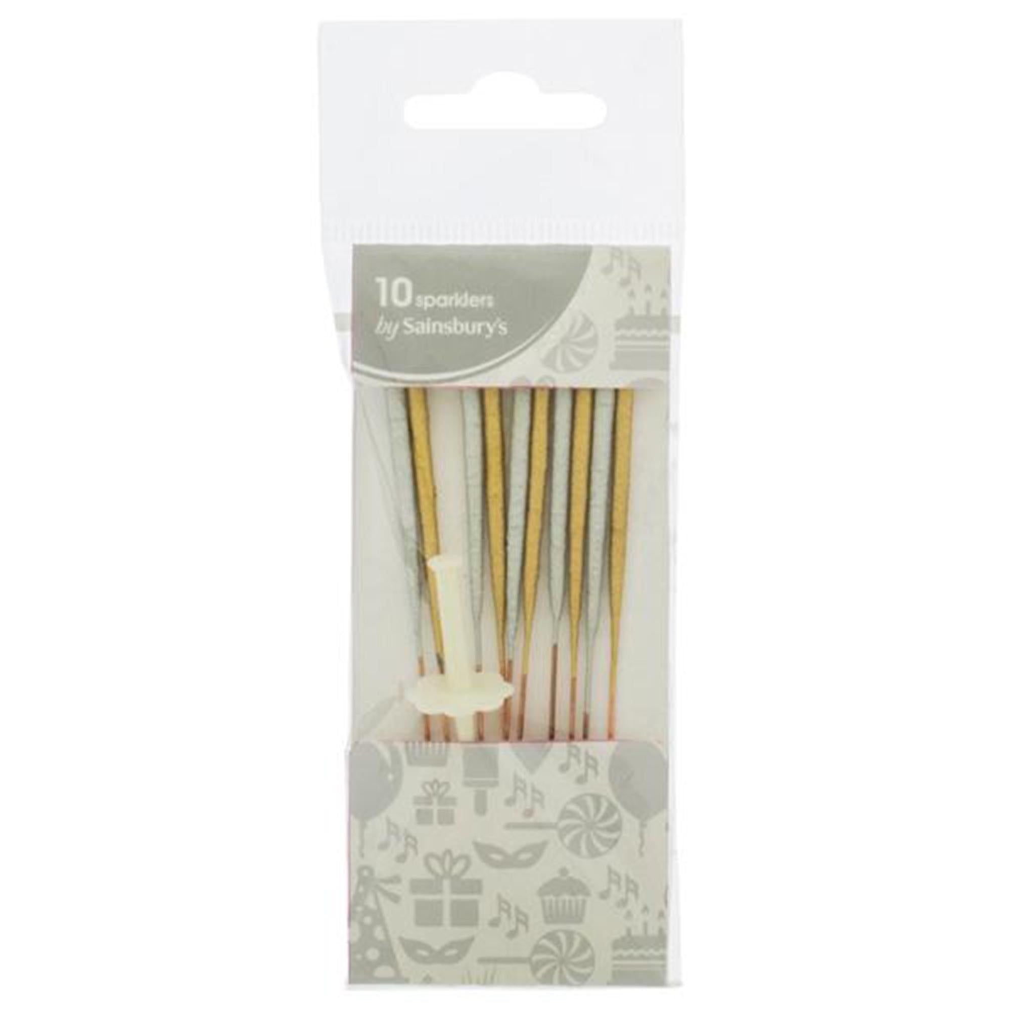 Sainsbury's Home Sparklers Silver &amp;amp; Gold 10pk