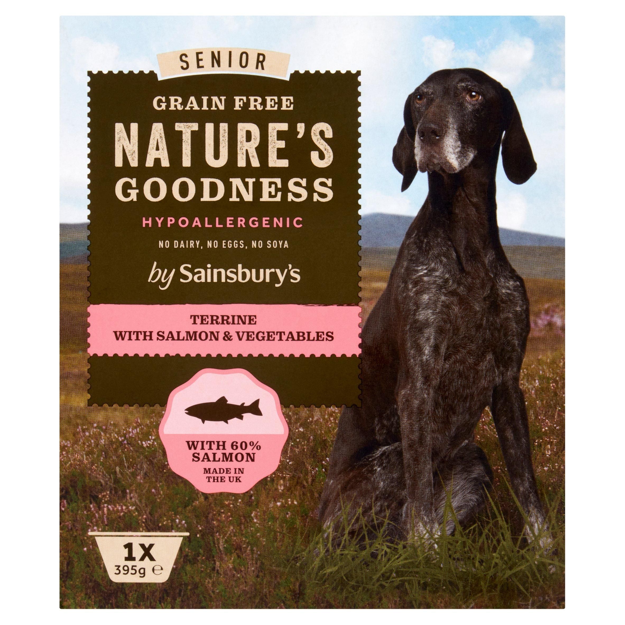 Sainsbury's Hypoallergenic Recipe Senior Dog Terrine with Fresh Salmon &amp;amp; Vegetables 395g