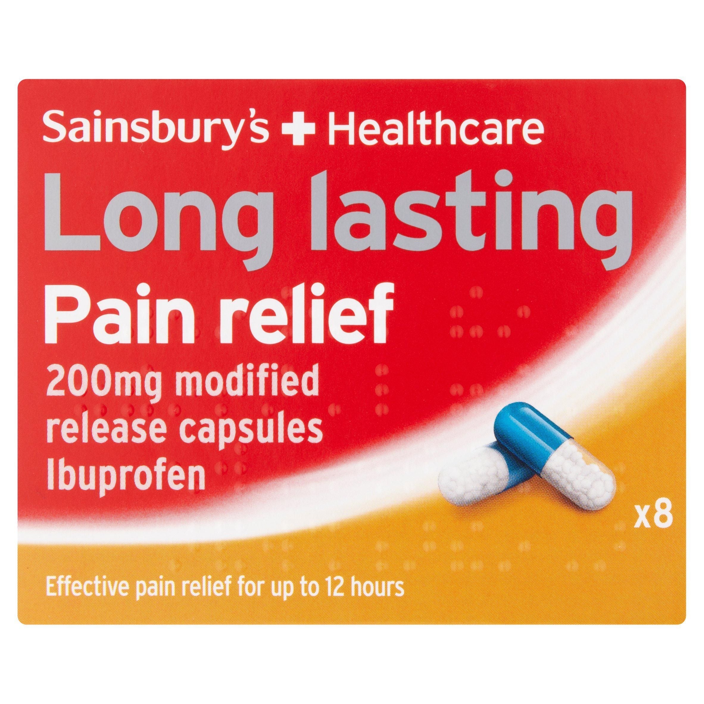 Sainsbury's Ibuprofen, Capsules x8