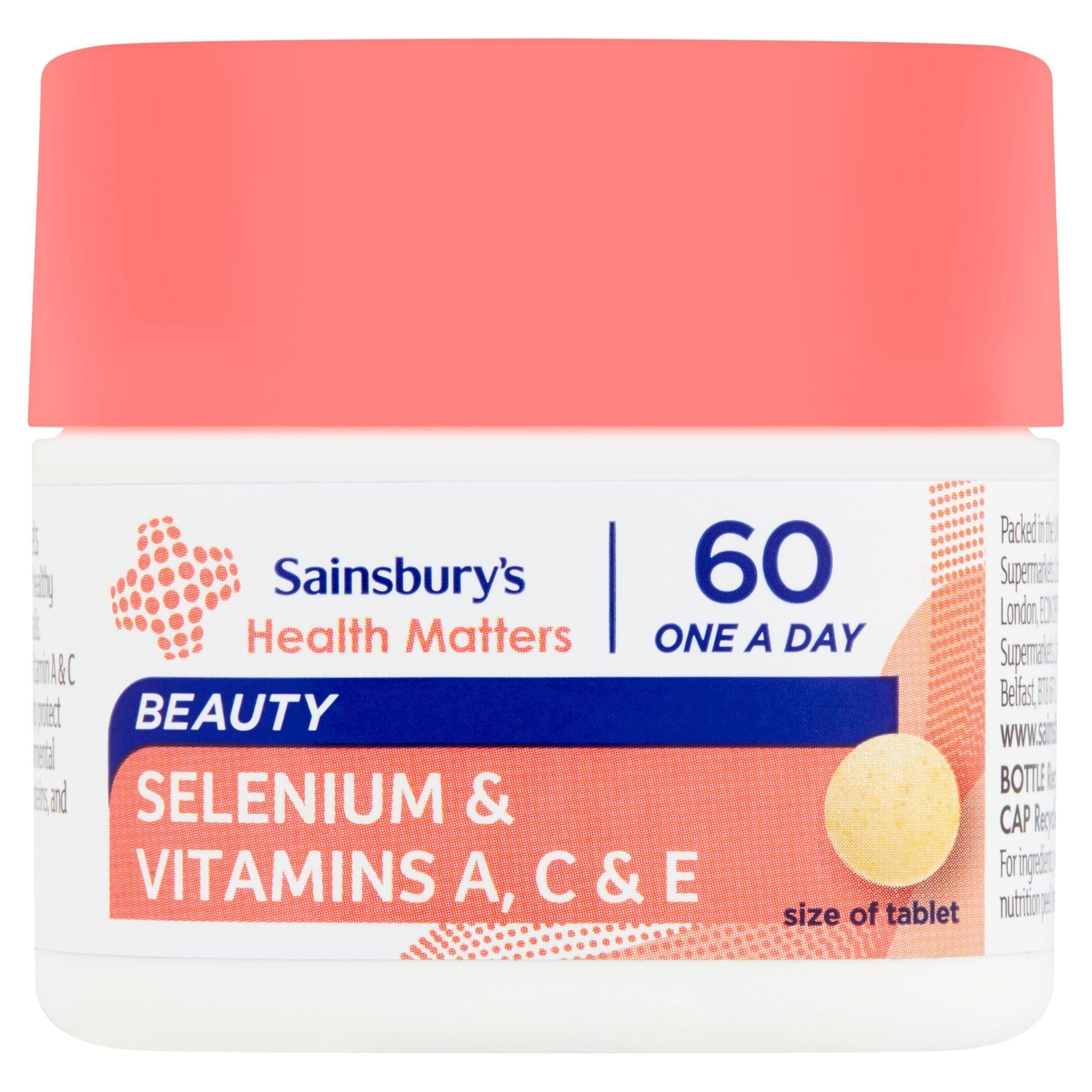 Sainsbury's Immune Selenium &amp;amp; Vitamins A, C, E One a Day Tablets x60