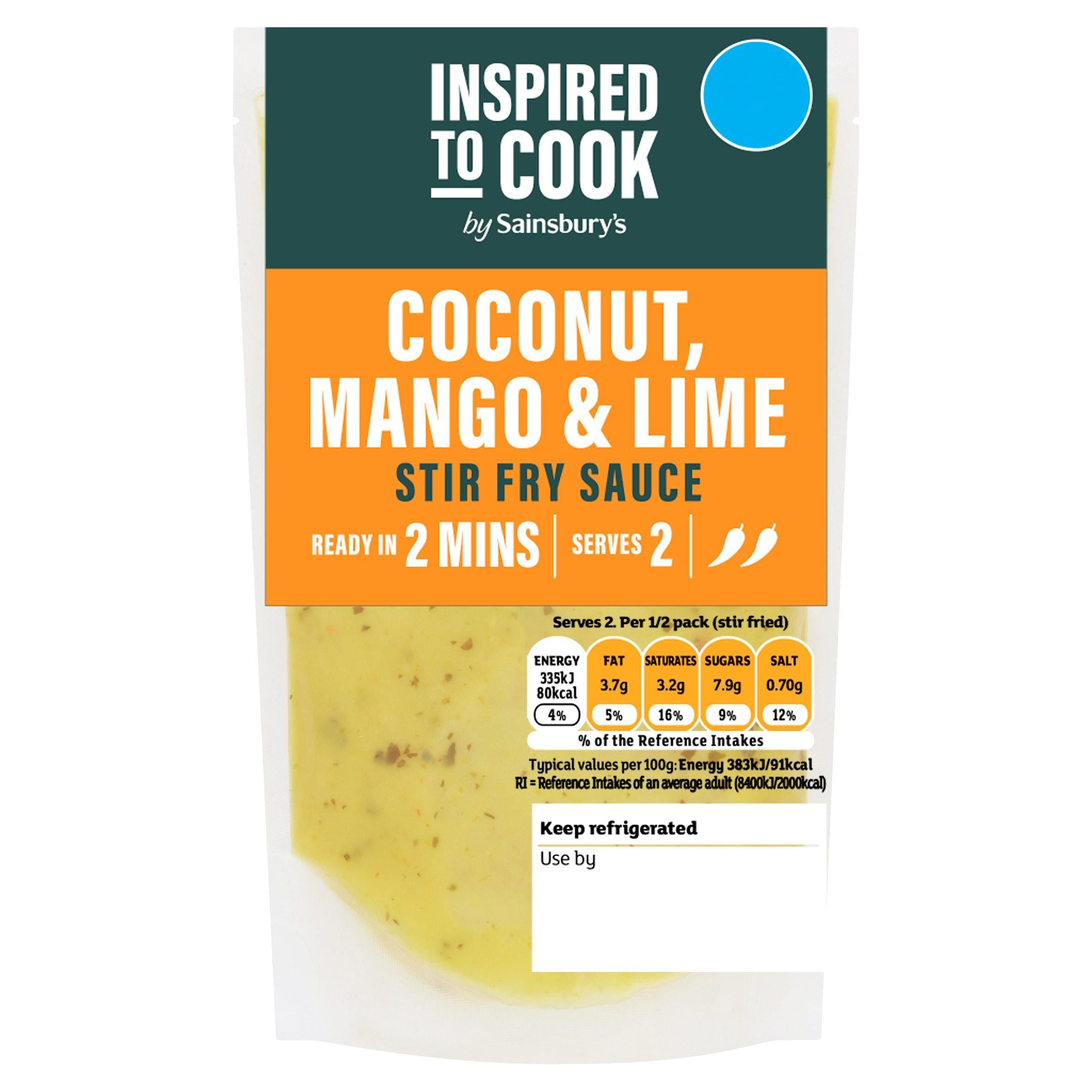 Sainsbury's Inspired to Cook Coconut Mango &amp;amp; Lime Stir Fry Sauce 175g
