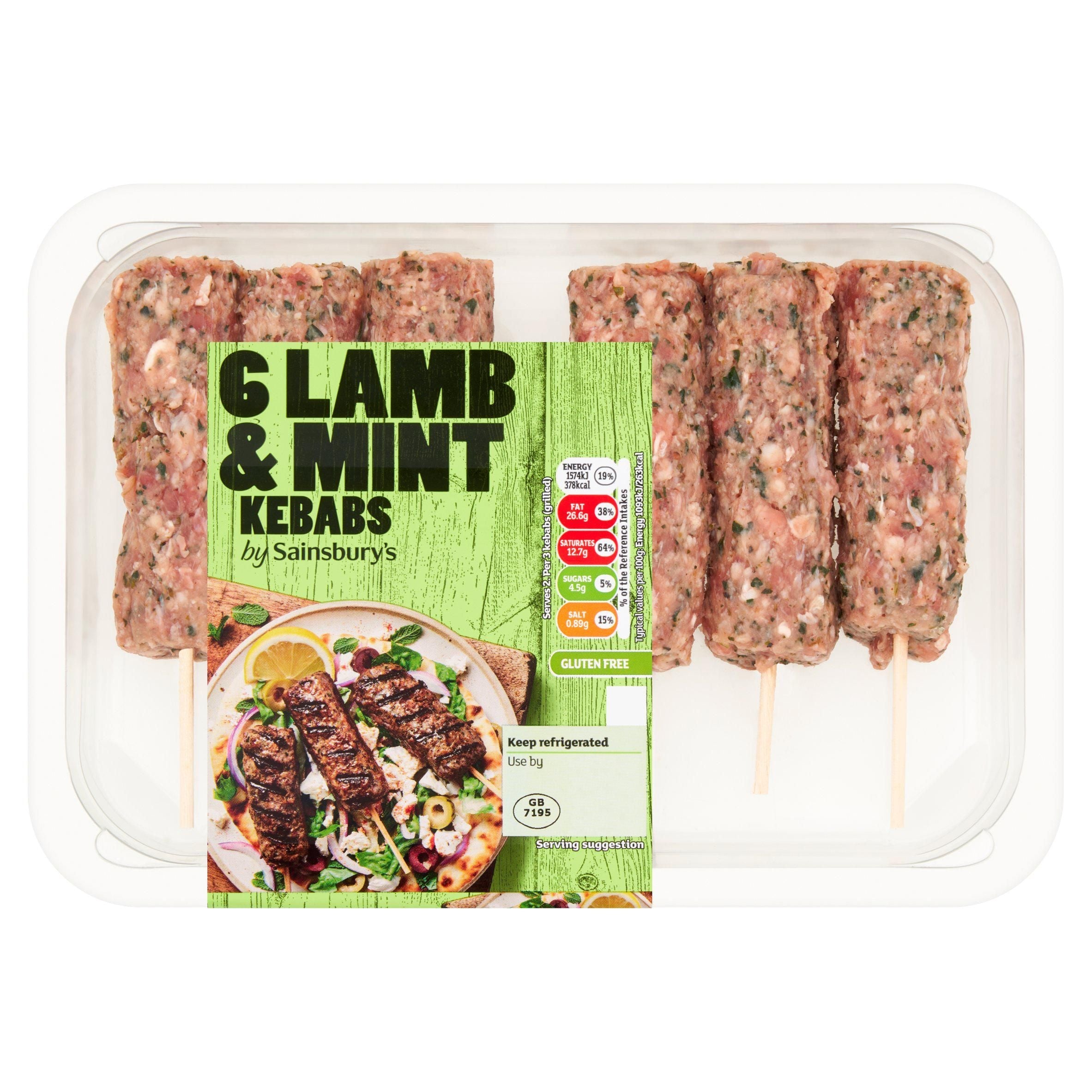 Sainsbury's Lamb &amp;amp; Mint Kebabs 360g